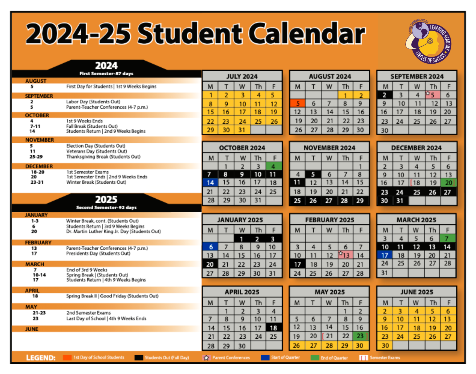 COSLA Calendar 2024-25